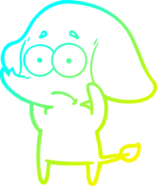 Bir insan tarafından çizilmiş belirsiz bir filin soğuk eğik çizgisi.