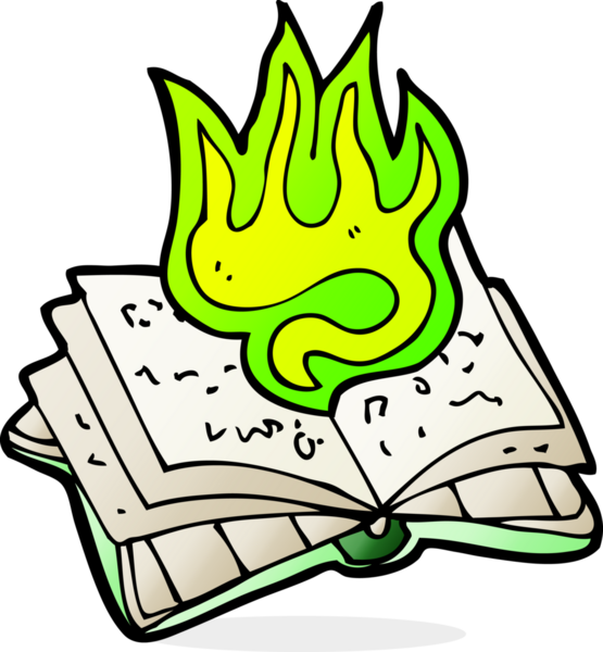 bir insan tarafından çizilmiş bir büyü kitabı.