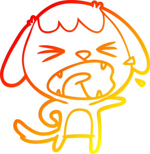 Bir insan tarafından çizilmiş şirin bir köpeğin sıcak çizgi çizimi.