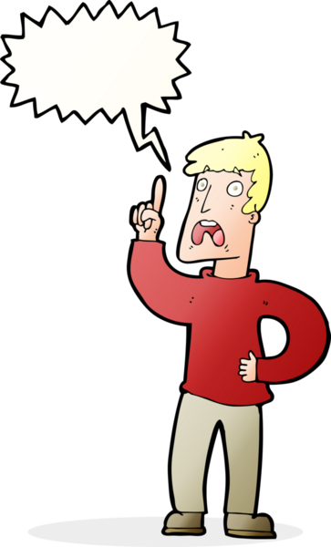 Bir insan tarafından çizilmiş konuşma balonuyla ilgili şikayeti olan çizgi film adamı.