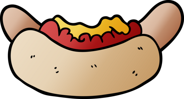 Bir insan tarafından çizilmiş sosisli sandviç.