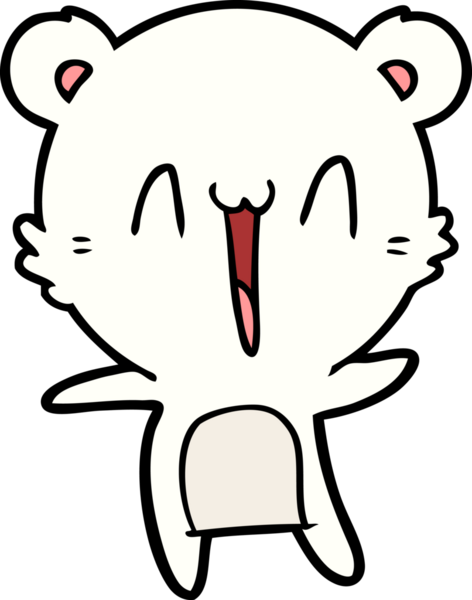 Bir insan tarafından çizilmiş kutup ayısı karikatürü