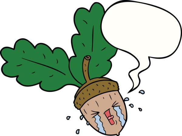 Bir insan tarafından çizilmiş konuşma balonlu ağlayan palamut.