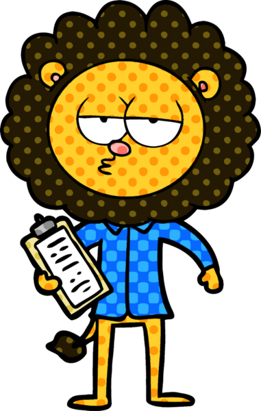 Bir insan tarafından çizilmiş sıkılmış aslan yöneticisiyim.