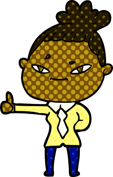 Bir insan tarafından çizilmiş karikatür kadın.