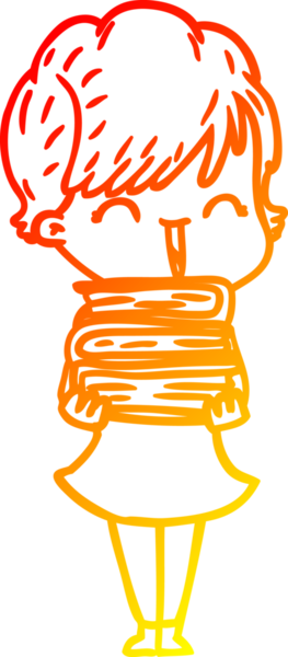 Bir insan tarafından çizilmiş gülen bir karikatür çizimi.