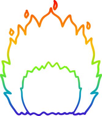gökkuşağı gradyan çizgi çizimi bir insan tarafından çizilmiş bir çizgi film ateşi
