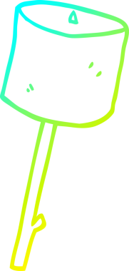 Bir insan tarafından çizilmiş kızarmış şekerlemenin soğuk gradyan çizimi.