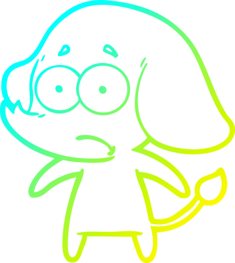 Bir insan tarafından çizilmiş belirsiz bir filin soğuk eğik çizgisi.