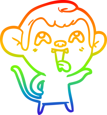 gökkuşağı gradyan çizgisi insan tarafından çizilmiş çılgın bir çizgi maymun çizimi