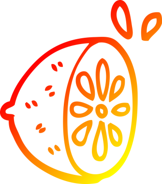 Bir insan tarafından çizilmiş limon meyvesinin sıcak çizgi çizimi