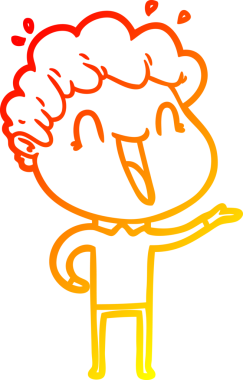 Bir insan tarafından çizilmiş mutlu bir adamın çizgi çizimi.