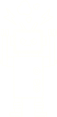 Bir insan tarafından çizilen robot tebeşiri.