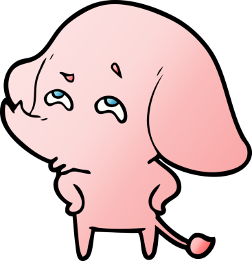 Bir insan tarafından çizilmiş karikatür fili