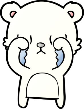 Bir insan tarafından çizilmiş kutup ayısı karikatürü