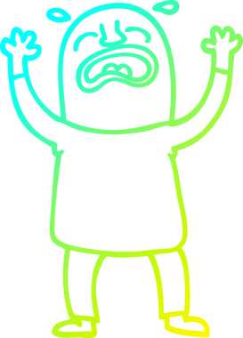 Bir insan tarafından çizilmiş ağlayan bir karikatür çizimi.