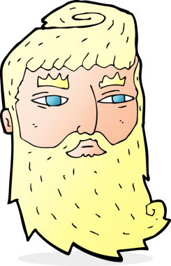 Bir insan tarafından çizilmiş sakallı bir adam.