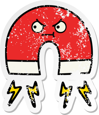 Bir insan tarafından çizilmiş şirin bir karikatür mıknatısı.