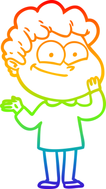 Bir insan tarafından çizilmiş mutlu bir adamın çizgi çizimi.