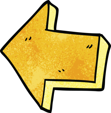 Bir insan tarafından çizilmiş karalama işaretli ok