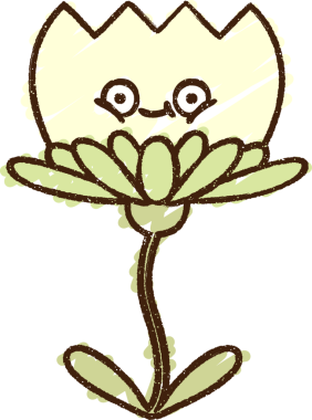 Bir insan tarafından çizilen çiçek tebeşiri