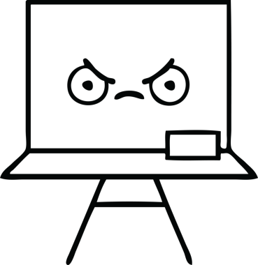 Bir insan tarafından çizilmiş beyaz bir karikatür.