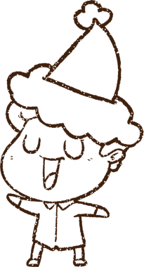 Bir insan tarafından çizilmiş Noel Adamı Kömürü