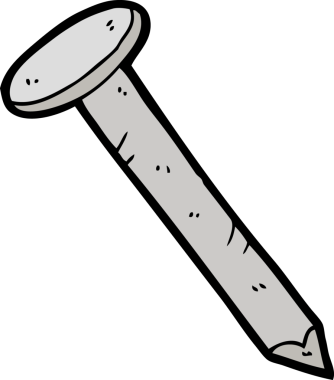 bir insan tarafından çizilmiş karikatür çivisi