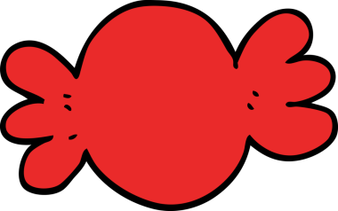 Bir insan tarafından çizilmiş şekerler.