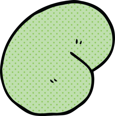 Çizgi roman stili sihirli fasulye bir insan tarafından çizilmiş.