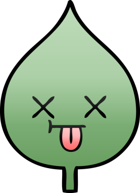 Bir insan tarafından çizilmiş dışavurumsal yaprağın gölgelenmiş çizimi