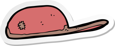 Bir insan tarafından çizilmiş bir çizgi film kapağının etiketi.