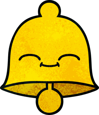 Bir insan tarafından çizilmiş eski grunge desenli bir çan.