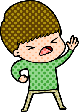 Çizgi film bir insan tarafından çizilmiş stresli adam