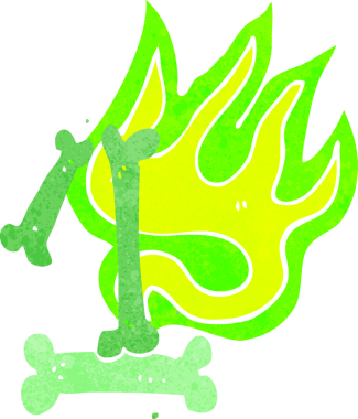 Bir insan tarafından çizilmiş bir cadılar bayramı kemik numarası.