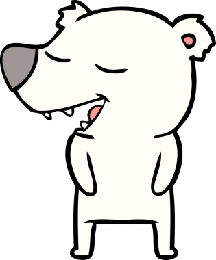 Bir insan tarafından çizilmiş kutup ayısı karikatürü