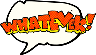 El yazısıyla çizilmiş çizgi roman konuşma balonu karikatürü, her neyse! Bir insan tarafından çizilmiş işaret