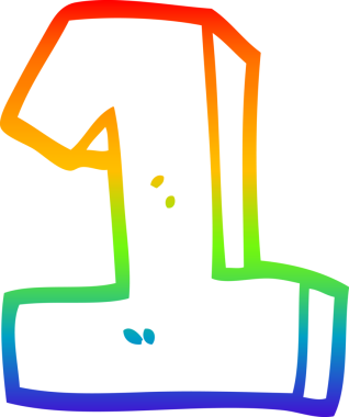 gökkuşağı gradyanı çizimi bir insan tarafından çizilmiş bir karikatür numarası