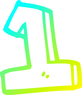 Bir insan tarafından çizilmiş bir karikatürün soğuk gradyan çizimi