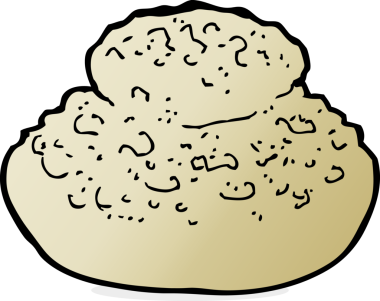 bir insan tarafından çizilmiş çizgi film ekmeği