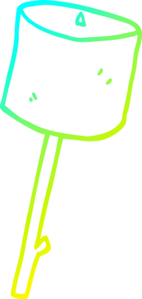 Bir insan tarafından çizilmiş kızarmış şekerlemenin soğuk gradyan çizimi.