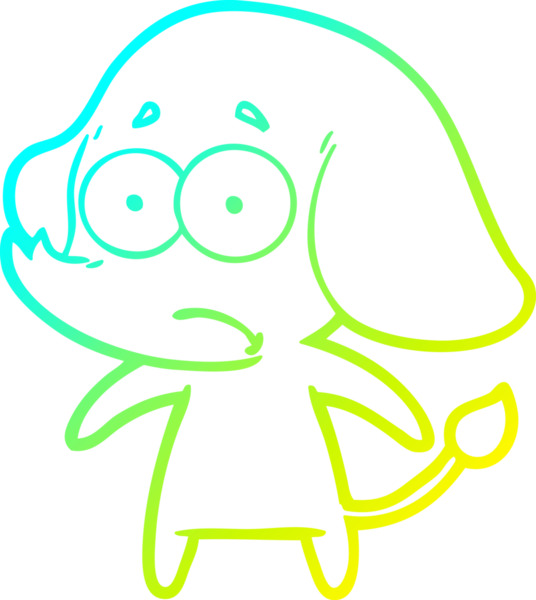 Bir insan tarafından çizilmiş belirsiz bir filin soğuk eğik çizgisi.