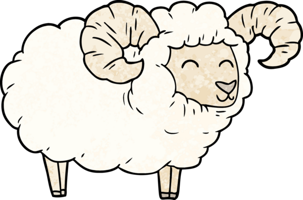 Bir insan tarafından çizilmiş çizgi film koçu