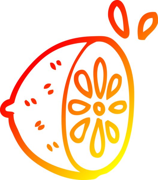 Bir insan tarafından çizilmiş limon meyvesinin sıcak çizgi çizimi