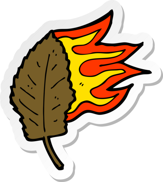Bir insan tarafından çizilmiş kuru yaprak sembolü.