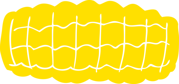 Bir insan tarafından çizilmiş mısır koçanı düz renk çizimi