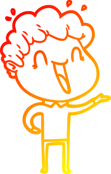 Bir insan tarafından çizilmiş mutlu bir adamın çizgi çizimi.