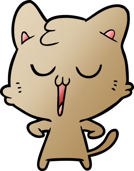 Bir insan tarafından çizilmiş çizgi film kedisi.