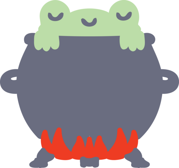 Bir insan tarafından çizilmiş kazanda bir kurbağa.