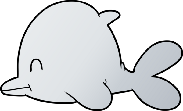 bir insan tarafından çizilmiş karikatür yunusu